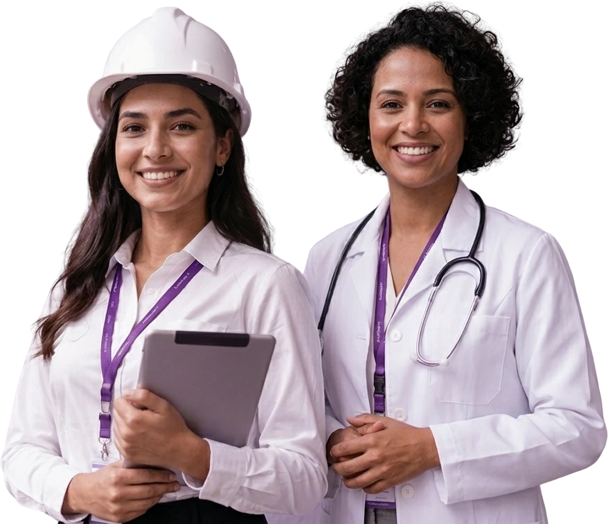 Profissionais TudoMed: técnica de segurança e médica do trabalho